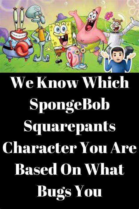 Spongebob Characters With The Words We Know Which Spongebob Squares