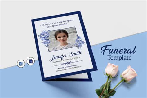 Download Printable Funeral Program Template Download Svg Cut Files
