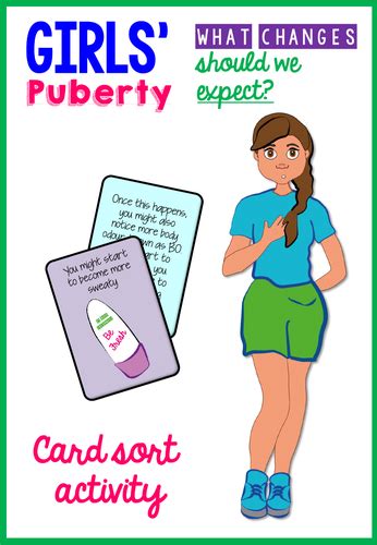 Girls Puberty Card Sort Teaching Resources
