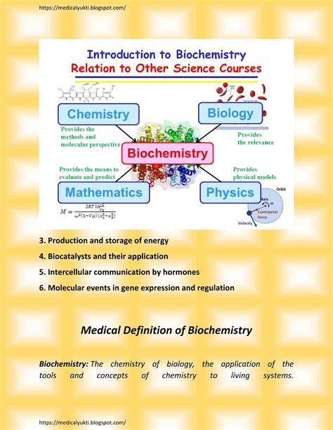 Biochemistry Introduction And Overview Medical Yukti