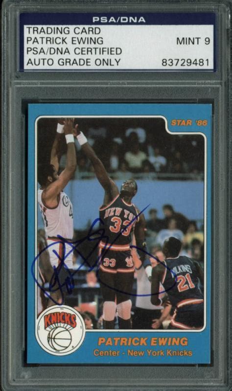 Patrick Ewing Signed 1986 Star Best Of The Best 7 Psa Encapsulated
