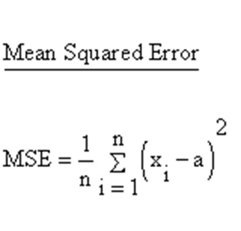 Descriptive Statistics - Variability - Mean Squared Error (MSE)