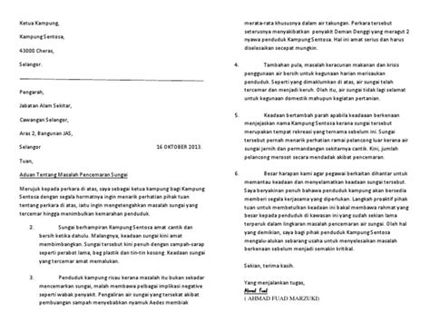 Surat merupakan suatu media untuk kita saling berkomunikasi dengan orang lain. Contoh Surat Rasmi Aduan Demam Denggi - Curatoh