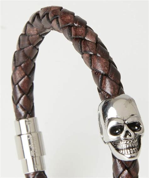 Luxury Leather Skull Bracelet Joe Browns Official Site