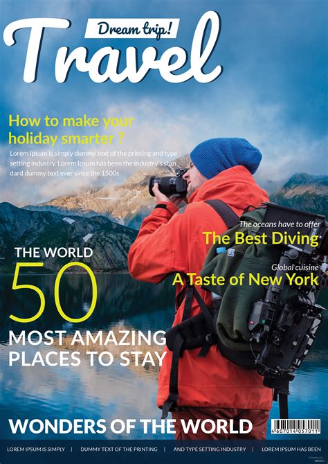 Travel Magazine Cover Templates