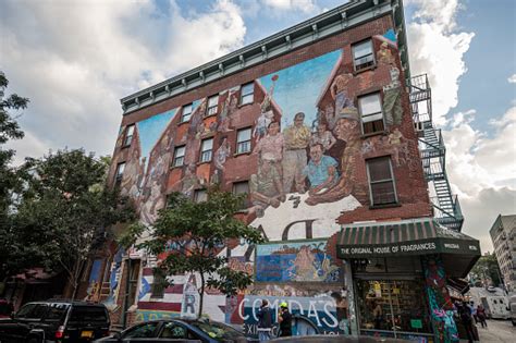 Beautiful Mural Painting In Spanish Harlem New York City