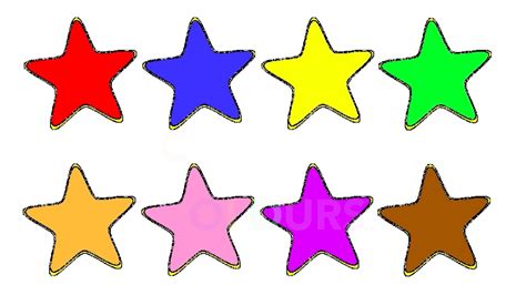 Learn Colours For Children With Stars Colouring Page Learning Colors