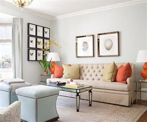 Great neutral living room with pops of color | For the Home | Pinterest
