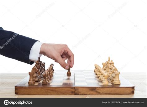 Businessman Playing Chess — Stock Photo © Andrewlozovyi 158225174