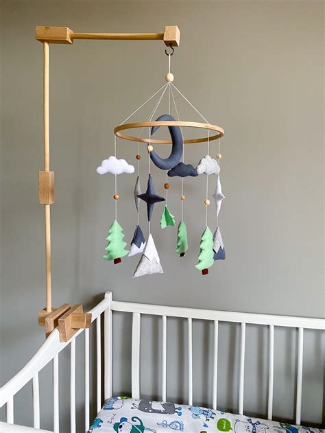 Woodland Baby Mobile Nature Mobile For Crib Hanging Mobile Etsy