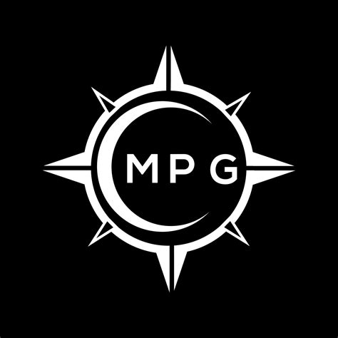 Mpg Resumen Monograma Proteger Logo Diseño En Negro Antecedentes Mpg