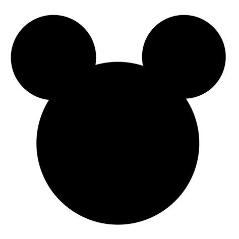 Mickey Mouse Head Silhouette Transparent