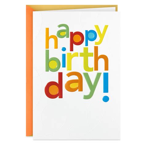 Hallmark Birthday Card Bright Wishes
