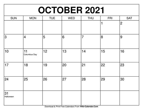 Free Printable October 2022 Calendars Wiki Calendar