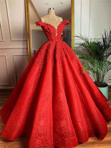 Onlybridals Vintage Red Beaded Lace Wedding Dress 2019 Elegant Off