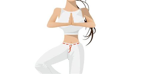 Cartoon Girl Female Characters Yoga Girl Vector