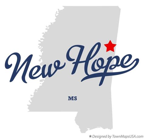 Map Of New Hope Ms Mississippi