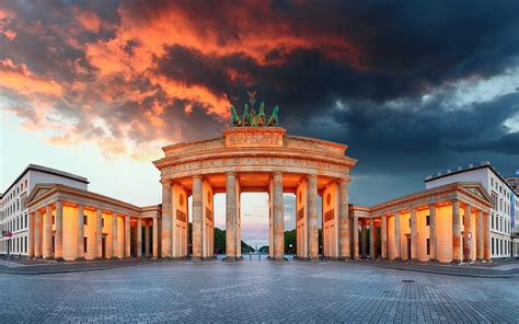 Brandenburg Gate Berlin Area Germany Berlin Landmarks Hd Wallpaper