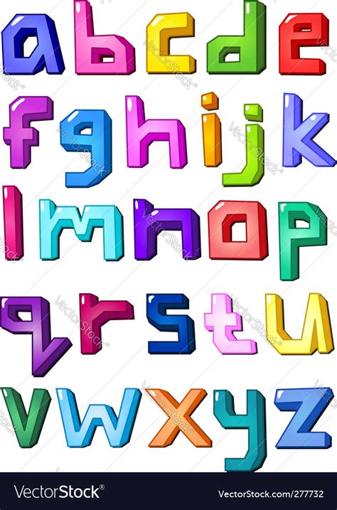 Graphic Alphabet Letters Royalty Free Vector Image