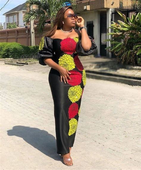 Beautiful Ankaraafrican Print Dress With Puff Sleeve Ph