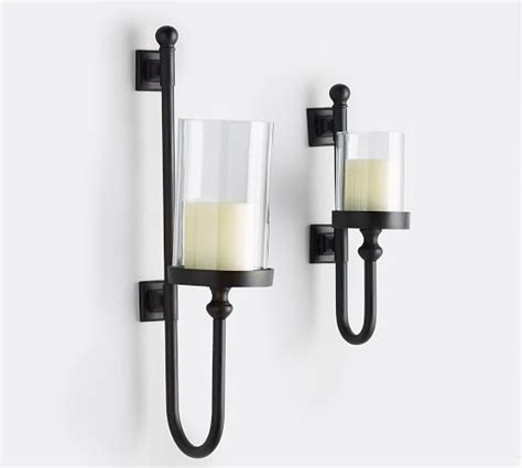 Parker Recycled Glass And Bronze Wall Mount Pillar Candle
