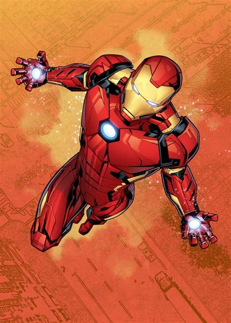 Official Marvel Avengers Mightiest Heroes Iron Man Displate Artwork By