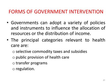 Ppt Government Intervention In Health Care Markets Powerpoint