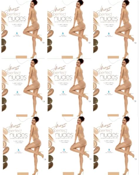 HANES PERFECT NUDES Tummy Control Pantyhose Nude 1 Size 1X 2X 9 PACK