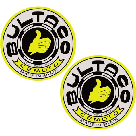Bultaco Logo Round Style 2 Stickers Decals 2x Decalshouse