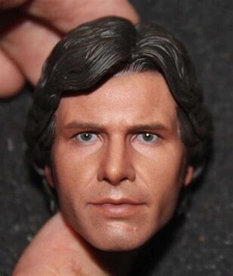 1 6 Scale Harrison Ford Han Solo Head Sculpt HW O Neck For 12 Action