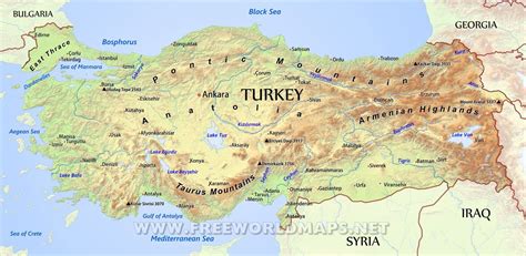 Zemljopisna Karta Turske Karta