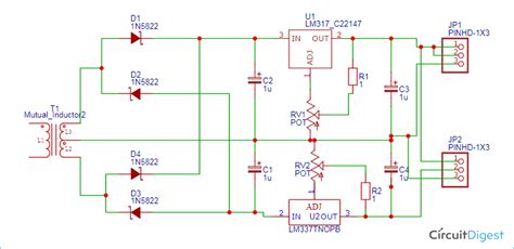 Simple Variable Voltage Dual Power Supply Circuit 14v To 14v
