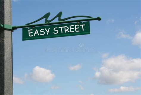 Easy Street Sign Stock Photo Image Of Comfort Money 2074336