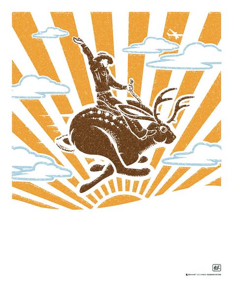 Jackalope Rodeo Drawing By Red Magnet Art Fine Art America