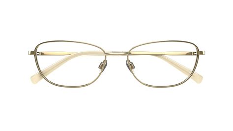 Specsavers Womens Glasses Entry 07 Gold Oval Metal Stainless Steel