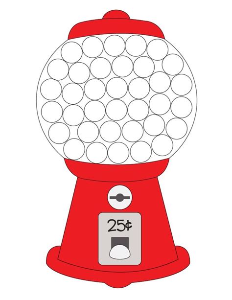 Printable Gumball Machine Fill In With Craft Poms Or Paint Dab Markers