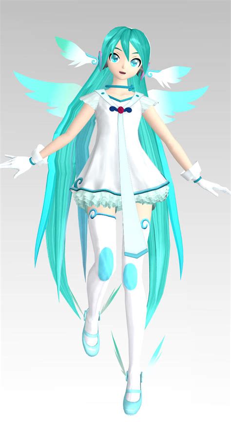 Mmd Pdaft Angel Miku Dl By Rin Chan Now On Deviantart