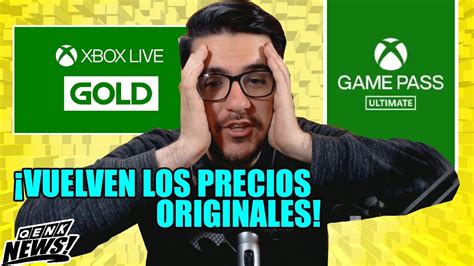 Xbox Live Gold Vuelven Los Precios Originales Gold Ya No Necesario