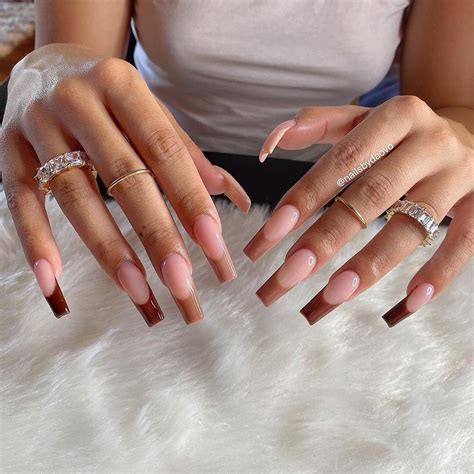 Brown French Tip Nails A Trending Nail Style For 2023