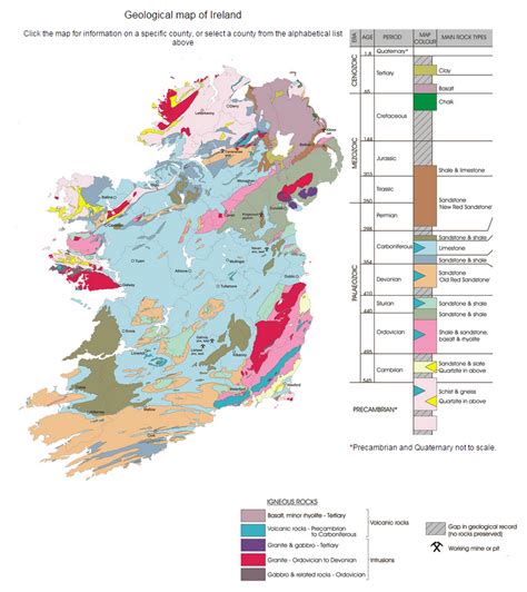 Ireland Geological Map Ireland Map Map Geology