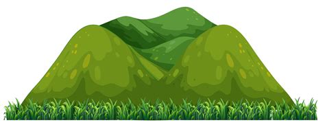 Montaña Verde Aislada En El Fondo Blanco 538950 Vector En Vecteezy