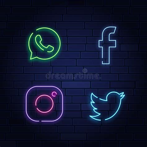 Facebook Whatsapp Twitter And Instagram Logos Editorial Photography
