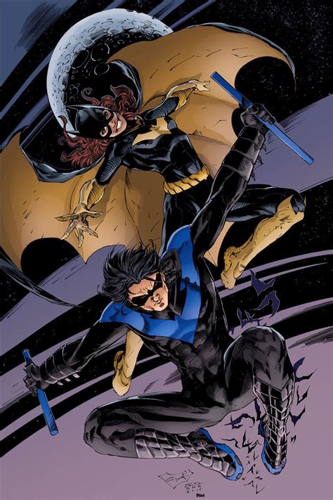 Batgirl And Nightwing Blue By Snakebitartstudio Nightwing Batgirl