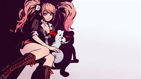 Hd Wallpaper Danganronpa Junko Enoshima Monokuma Danganronpa