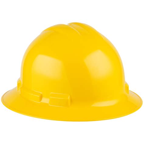 Duo Safety Yellow Full Brim Style Hard Hat With 6 Point Ratchet Suspension