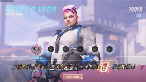 Overwatch Zarya Frosted In Game Skin Showcase 자리야 Youtube