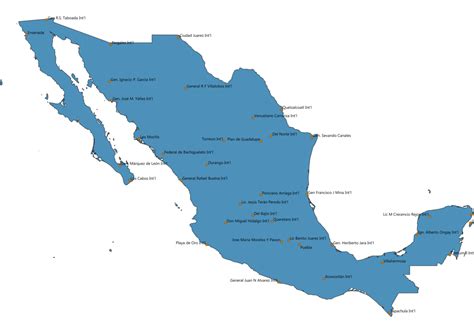 Airports In Mexico Map Svg Vector Map Of Airports