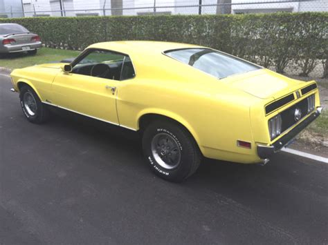 Ford Mustang Fastback 1970 Yellow For Sale 0r05h118405 1970 Ford