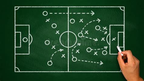 Soccer Tactics On Chalkboard Stock Image Image Of Strategy Coach