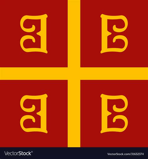 Image With Byzantine Imperial Flag Royalty Free Vector Image